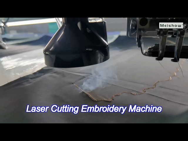 40w-80w laser cutting embroidery machine 20 head for 2 layers fabric cutting