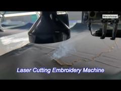 40w-80w laser cutting embroidery machine 20 head for 2 layers fabric cutting