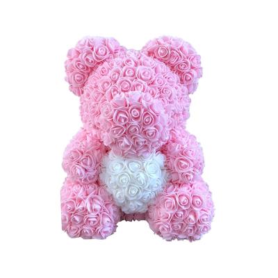 China 2019 Hot Selling Amazon 40cm Pink Bear With Heart 40cm Wedding Party Decoration Valentine's Day Girlfriend With Heart for sale