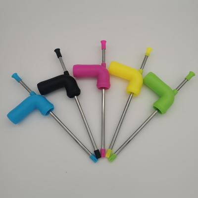 China 2021 New Band Beer Snorkel Wholesale Colorful Beer Snorkel For Drinking Bottle Beer Beer Snorkel for sale