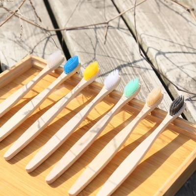 China Shenzhen Disposable 100% Bamboo Handle Round Toothbrush Professional Eco-Friendly Reusable for sale