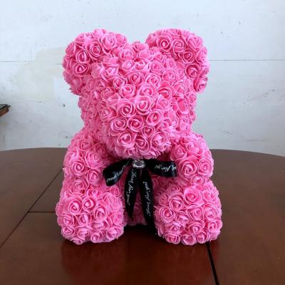 China Most popular valentines rose bear in stock 40cm with heart for sale