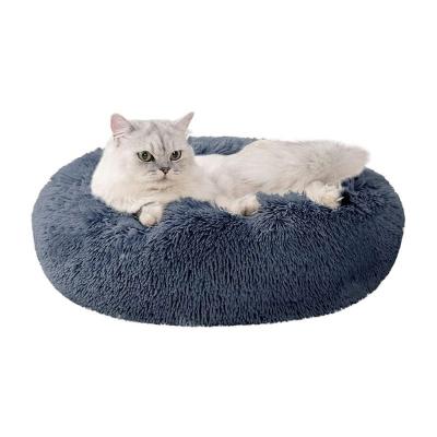 China Breathable Luxury Comfortable Fluffy Queen Dog Bed Washable Donut Cat Bed Plush Worry Relief Pet Beds Comfortable Ultra Soft for sale