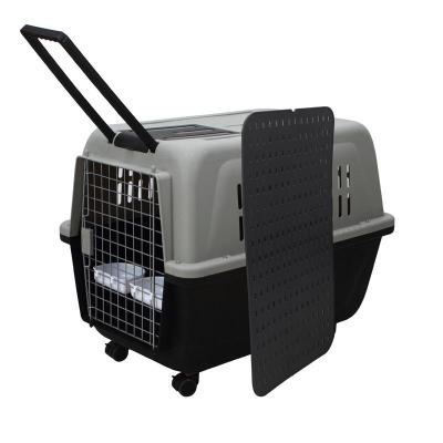 China Small Animals Cat Dog Travel Box Airline Carrier Pet Airplanes Cage Cat Dog Air Box Transportation Shipping Dog Cage for sale