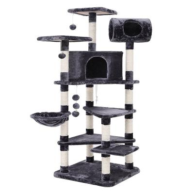 China Cheap Sustainable Luxury Comfortable Pet Cat Tree Condo Integrated Toy Luxury Extra Large Cat Tree for sale