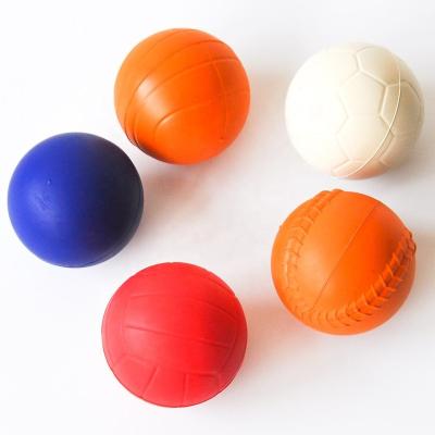 China Durable Natural Rubber Ball Soccer Tennis Basketball Solid Pet Ball Toy for sale