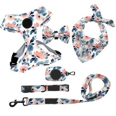 China Designer Mesh Vest Soft Dog Harness OEM/ODM Lights and Leash Set for sale