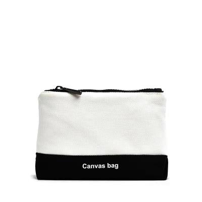 China High Quality Cotton Canvas Bag Small Cosmetic Portable Storage Bag Hand Quilting Coin Purse for sale