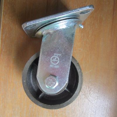 China Heavy Duty Steel Building Material Stores Semi-stee Caster Wheels Industrial Trolley Parts for sale