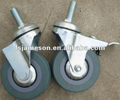 China PVC Gray Rubber Caster or PVC Caster Industry Wheel for sale