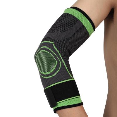 China Adjustable Elasticity Breathable Outdoor Sports Elbow Support Compression Knitted Elbow Brace Sleeve for sale