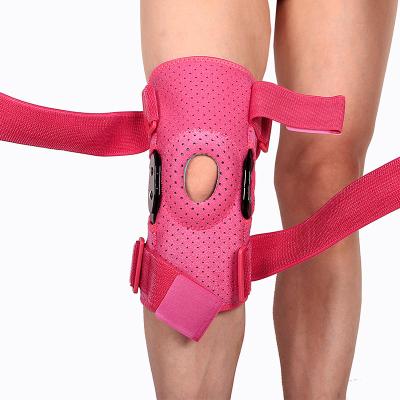 China Wholesale Adjustable Elasticity Breathable Adjustable Knee Brace Neoprene Pink Hinged Knee Support for sale