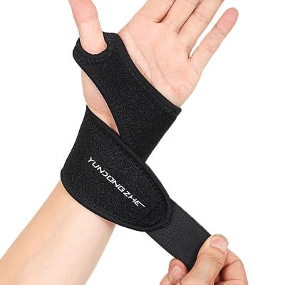 China Elastic Breathable Adjustable Sports Weightlifting Elastic Wrist Wraps Thumb Wrist Support Brace for sale