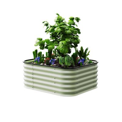 China 3.5*3.5*1.5Ft Galvanised Steel Vegetable Planters Large  Easy To Assemble for sale