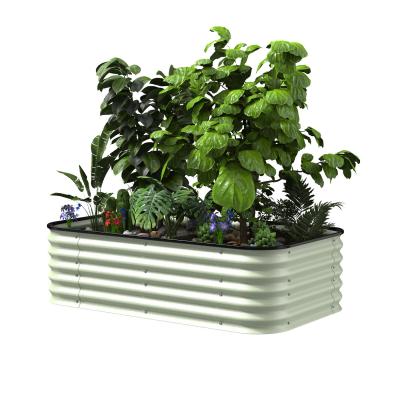 China Ruggedized Oval Metal Raised Garden Bed Planter 5*3.5*1.5 Ft Rust Resistant for sale