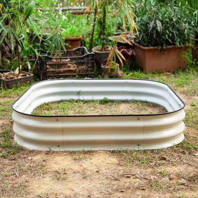 China Outside Raised Garden Bed Kit For Vegetables Herbs Flowers And Fruits 4.9x4.9x0.66 Ft Planters Box For Outdoor Plants for sale