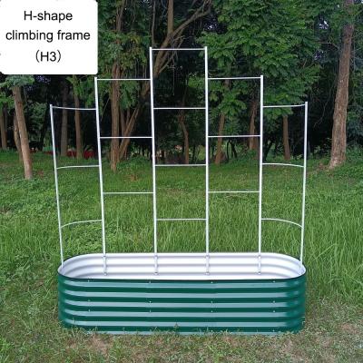 Chine 6.5ft*6ft grille métallique de concombre pour lit élevé grille métallique de jardin blanc ivoire à vendre