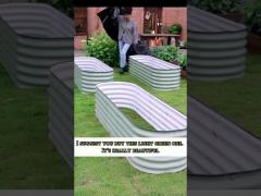 balcony galvanized raised garden beds with wheels 4*2*2.6ft galvanized elevated raised bed