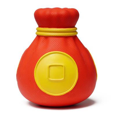 China Wholesale Mewajump Viable Factory Strawberry Dog Treat Dispenser Ball Rubber Chew Toy Dog Feeder Toy for sale