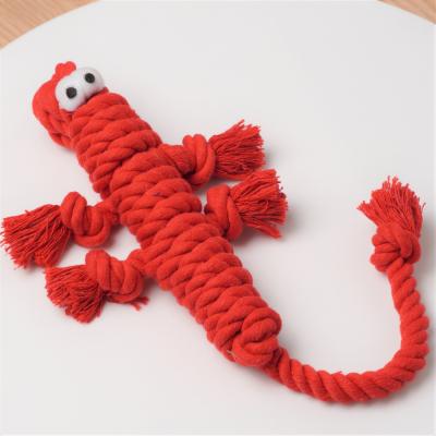 China Amazon Best Seller Viable Dog Chew Toys For Aggressive Chewers Large Breed Rope Dog Toys Cute Lizard Dog Interactive Toy for sale