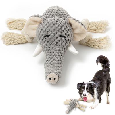 China Free Sample New Manufacturer Design Elephant Stuffed Viable Custom Stuff Squeaker Animal Dog Toys for sale