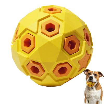 China Toy Thinkerpet Pet Dog Funny TPR Viable Material Dog Mewajump Molar Teeth Cleaner Squeaky Chewing Ball Toy for sale