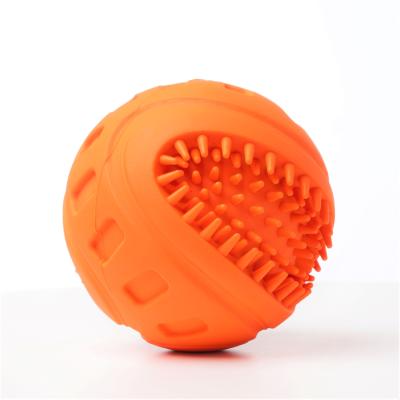 China Mewajump Sustainable Wholesale Durable Squeaky Dog Treat Ball Dog Ball Interactive Training Toy for sale