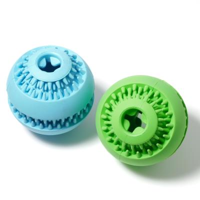 China Mewajump Viable Soft Rubber Pet Toy Dental Toothbrush Cleaning Interactive Toys Rubber Dog Ball Dog Chew Toy for sale