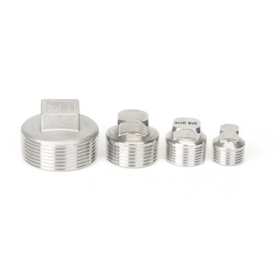 China Male 201 304 Stainless Steel Pipe Fitting SUS Threads Hex Head Socket Water Piping Hose End Plug Fitting for sale