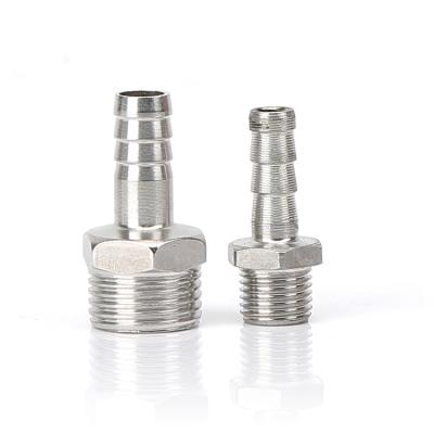 China 201 304 Stainless Steel Stainless Steel Pipe SUS Male Threads Burr Water Gas Pipeline Extension Fitting Fit Fitting for sale