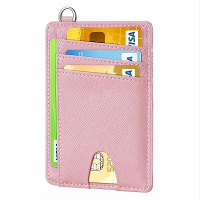 China Fashion Slim Short Card Holder Rfid Blocking Credit Card Wallet For Travel Business for sale