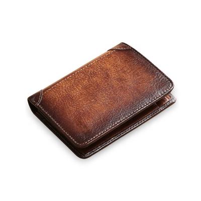 China RFID Vintage Style Genuine Leather Large Capacity RFID Blocking Men's Triple Wallet With ID Window for sale