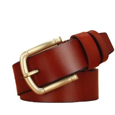 China Custom Logo Gentleman Vintage Genuine Leather Gift Belt for Men for sale