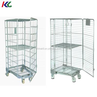 China Easy Folding Plastic Chassis Tray Warehouse Roll Cage For Logistics for sale