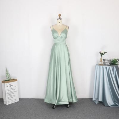 China Anti-wrinkle spaghetti ties prom dresses evening dress olive green evening dress party dress for sale