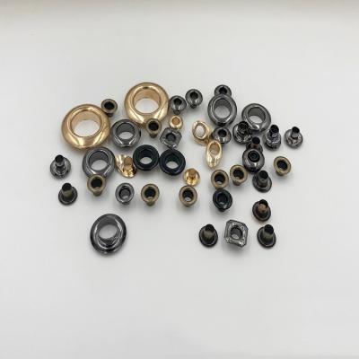 China 300# 10mm Viable High Quality Bright Gold Eyelet Brass Flat Grommets for sale