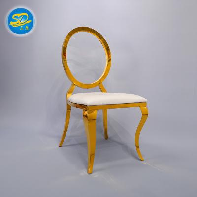 China SAN DUN Wholesale Gold Wedding Stainless Steel Chair Hotel Furniture for sale