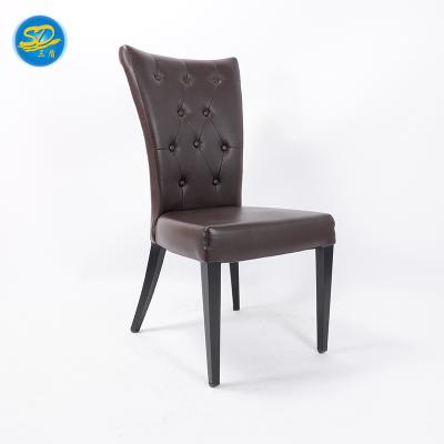 China Home Furniture Antique Wood Leather Dining Chairs Cooling, Durable for sale