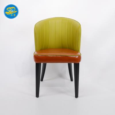 China Barrel Dining Chair With Modern Synthetic Leather Chair For Hotel Banquet Restaurant for sale