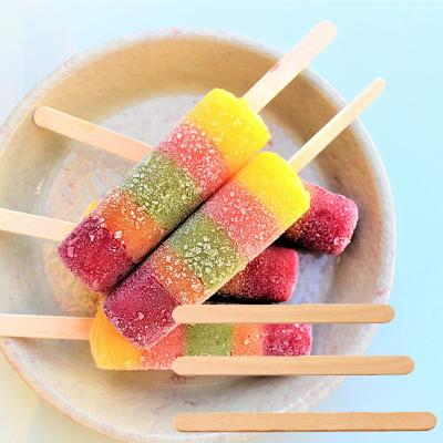 China Wholesale Customized Sustainable Magnum Popsicle Ice Cream Eco Wooden Sticks With Hot Stamping for sale