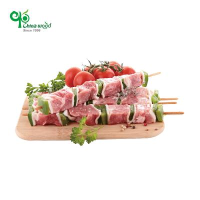 China Wholesale easily cleaned good quality natural birch BARBECUE wide wooden kebab skewers for sale for sale