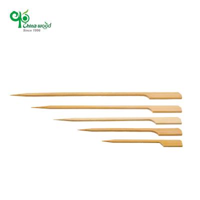 China New Popular Disposable Cheap Bamboo Skewers Easily Cleaned Disposable Decorative Elegant Series Food Grade Bamboo Skewers for sale