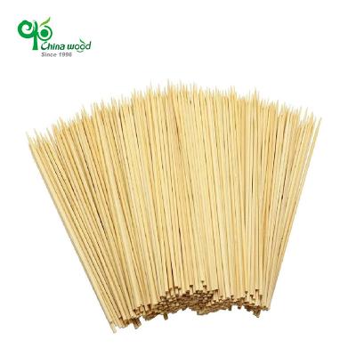 China Easily Cleaned Round Birch Shish Grilling Kebab BBQ Grill Natural Bamboo Sticks Rods For Lollipops for sale