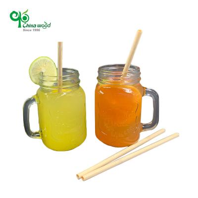 China Mechanical Automation Organic Organic Polished Wholesale Biodegradable Bamboo Straw Bar Milk Bubble Tea for sale