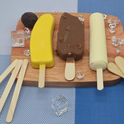 China Sustainable Wholesale 100x Popsicle Wooden Custom Ice Cream Sticks 4 Cm With Logo for sale