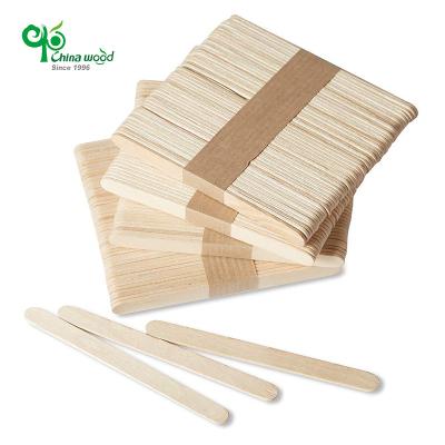 China Viable Hot Stamp Wooden Printed Popsicle Sticks Scoop Spoon Ice Cream Sticks for sale