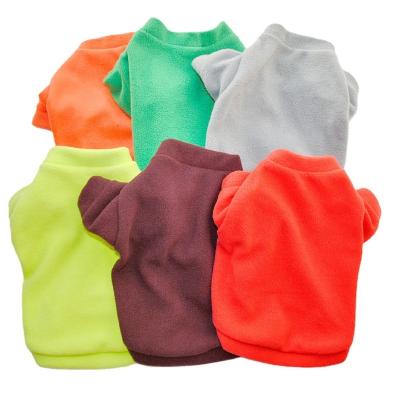 China Manufacturer Direct Sale Pet Viable Product Clothes For Dogs Warm Solid Color Vest Fleece Clothes For Puppy Cat Coat Apparel for sale