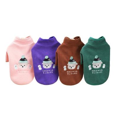 China Viable Winter Warm Pet Clothes For Dogs Cats Coat Cute Fleece Jacket For Small Medium Dogs Cats Sweaters Pet Clothing Wholesale for sale