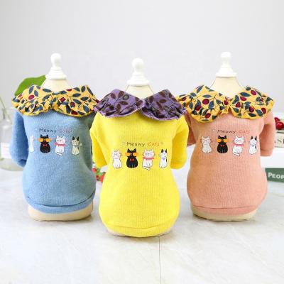 China Sustainable Winter Pet Clothes For Dogs Cats Cute Coat Jacket For Small Dogs Medium Cats Shirts Sweaters Pet Apparel Hot Wholesale for sale