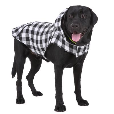 China Stocked Plaid Winter Dog Large Warm Coat Jacket Dog Clothes Hoodies For Petting Medium Large Dog Clothing Coat Jacket Puppy Clothes for sale